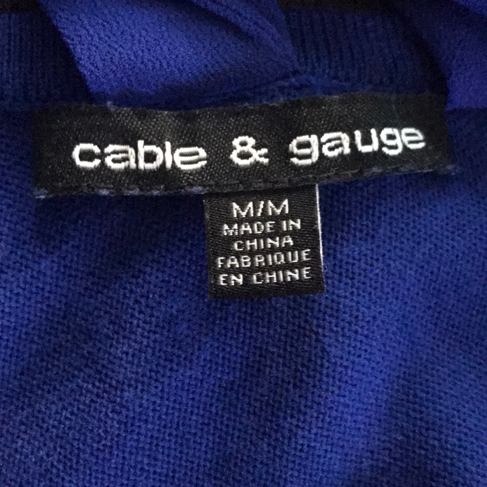 Cable & Gauge Blue Sweater - Picture 3 of 4